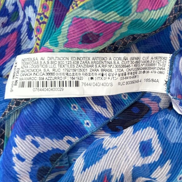 Zara Boho Ikat Beaded Sleeveless Top – Multicolor – Small S - Picture 10 of 13